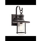 Kichler 49193WZC 1-Light Weathered Zinc 100W Outdoor Wall Light