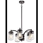 Kichler 49498AZ 5-Lights Architectural Bronze 75W Outdoor Chandelier