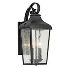 Kichler 49736BKT Forestdale 2-Lights 120W Textured Black Outdoor Wall Light