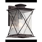 Kichler 49744WZC 1-Light Weathered Zinc 100W Outdoor Wall Light