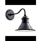 Kichler 49775BK 1-Light Black 100W Outdoor Wall Light