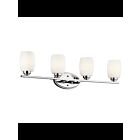 Kichler 5099CHL18 4-Lights Chrome 10W LED Vanity Light