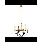 Kichler 52015NBR 6-Lights Natural Brass 60W 1-Tier Chandelier