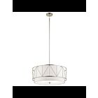 Kichler 52072SN 4-Lights Satin Nickel 75W Drum Pendant