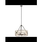 Kichler 52077WWW 6-Lights White Washed Wood 60W 1-Tier Chandelier