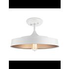 Kichler 52098WH 1-Light White 150W Semi-Flush Mount Ceiling Light