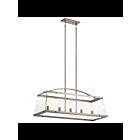 Kichler 52123CLP 5-Lights Classic Pewter 75W Linear Chandelier