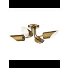 Kichler 52164NBR 4-Lights Natural Brass 75W Semi-Flush Mount Ceiling Light