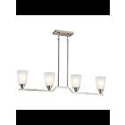 Kichler 52233NI 4-Lights Brushed Nickel 75W Linear Chandelier