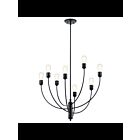 Kichler 52255BK 8-Lights Black 75W 1-Tier Chandelier