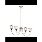 Kichler 52273NI 4-Lights Brushed Nickel 75W Linear Chandelier