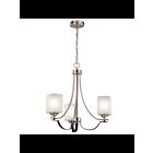 Kichler 52275NI 3-Lights Brushed Nickel 75W 1-Tier Chandelier