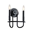 Kichler 52308BK 2-Lights Black 60W Wall Sconce