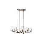 Kichler 52315CLP 8-Lights Classic Pewter 60W Oval Chandelier