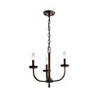 Kichler 52383OZ 3-Lights Olde Bronze 60W 1-Tier Chandelier