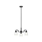 Kichler 52397BK 3-Lights Black Chandelier