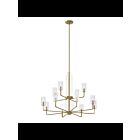 Kichler 52412BNB 12-Lights Brushed Natural Brass 60W 2-Tier Chandelier