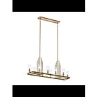 Kichler 52413BNB 10-Lights Brushed Natural Brass 60W Linear Chandelier