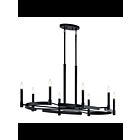 Kichler 52429BK 8-Lights Black 60W Oval Chandelier