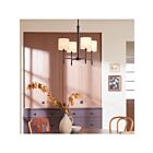 Kichler 52504BK 4-Lights Black 160W Rod Chandelier