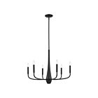Kichler 52525BK 6-Lights Black 360W Chandelier