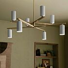Kichler 52532CPZWH Gala 8-Lights 44W Champagne Bronze/White Chandelier