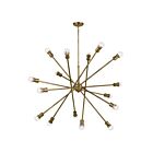 Kichler 52537NBR 16-Lights Natural Brass 960W Chandelier