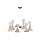 Kichler 52566CPZGRG 12-Lights Champagne Bronze and Greige 720W Chandelier
