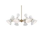 Kichler 52567CPZWH 16-Lights Champagne Bronze and White 960W Chandelier