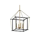 Kichler 52626CPZ Eisley 4-Lights 240W Champagne Bronze and Black Pendant 