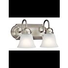 Kichler 5336NIS 2-Lights Brushed Nickel 100W Vanity Light