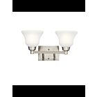 Kichler 5389NI 2-Lights Brushed Nickel 100W Vanity Light