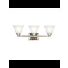 Kichler 5390NI 3-Lights Brushed Nickel 100W Vanity Light