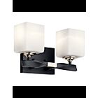 Kichler 55001BK 2-Lights Black 75W Vanity Light