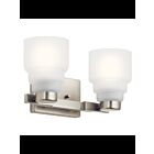 Kichler 55011NI 2-Lights Brushed Nickel 75W Vanity Light
