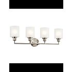 Kichler 55048NI 4-Lights Brushed Nickel 75W Vanity Light