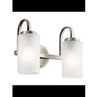 Kichler 55086NI 2-Lights Brushed Nickel 75W Vanity Light