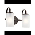 Kichler 55086OZ 2-Lights Olde Bronze 75W Vanity Light