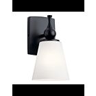 Kichler 55090BK 1-Light Black 75W Vanity Light