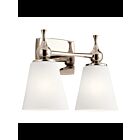 Kichler 55091PN 2-Lights Polished Nickel 75W Vanity Light