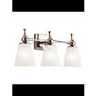 Kichler 55092PN 3-Lights Polished Nickel 75W Vanity Light
