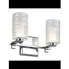 Kichler 55096CH 2-Lights Chrome 50W Vanity Light