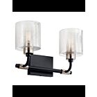 Kichler 55106BK 2-Lights Black 75W Vanity Light