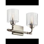 Kichler 55106SN 2-Lights Satin Nickel 75W Vanity Light