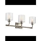 Kichler 55107SN 3-Lights Satin Nickel 75W Vanity Light