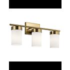 Kichler 55112BNB 3-Lights Brushed Natural Brass 100W Vanity Light