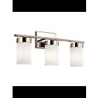 Kichler 55112PN 3-Lights Polished Nickel 100W Vanity Light