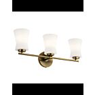 Kichler 55117BNB 3-Lights Brushed Natural Brass 75W Vanity Light