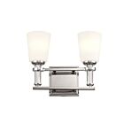 Kichler 55146PN 2-Lights Polished Nickel 150W Vanity Light