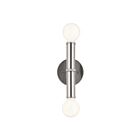 Kichler 55159PN 2-Lights Polished Nickel 120W Wall Sconce